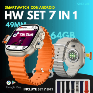 Smart Watch ANDROID HW SET 7 In 1
