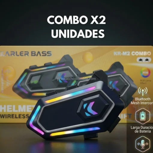 Intercomunicadores Moto Karler Bass Combo x2