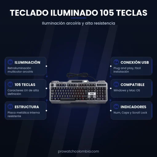 Teclado Gamer KC-2502 OCZU